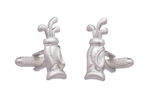 Golf Bag with Clubs Cufflinks